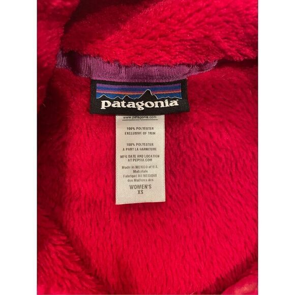 Patagonia womens XS Fleece Pullover Pink Snap T Hiking Ski Outdoor - Picture 4 of 4